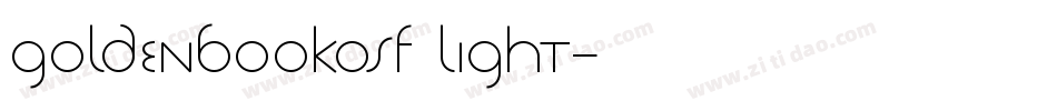 GoldenbookOSF Light字体转换